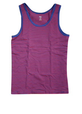 Jongens Singlet Woody Paars/Rood Gestreept