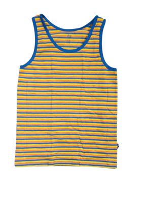 Jongens Singlet Woody Geel/Blauw/Oranje Gestreept