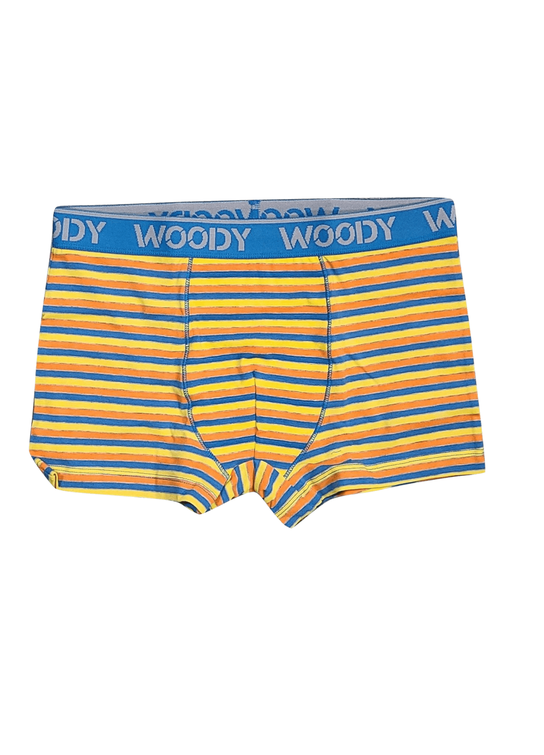 Jongens Boxer Woody Blauw/Geel/Oranje Gestreept