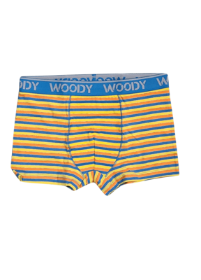 Jongens Boxer Woody Blauw/Geel/Oranje Gestreept