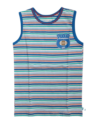 Jongens Singlet &quot;Champions&quot; Lief Blauw/Rood Gestreept