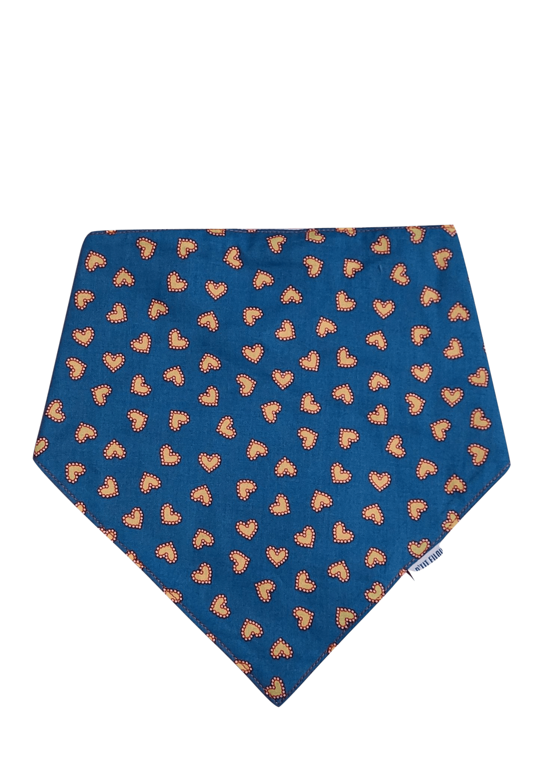 Spuugdoekje &quot;Hartjes&quot; P&#39;tit Filou Geel/Blauw Bedrukt