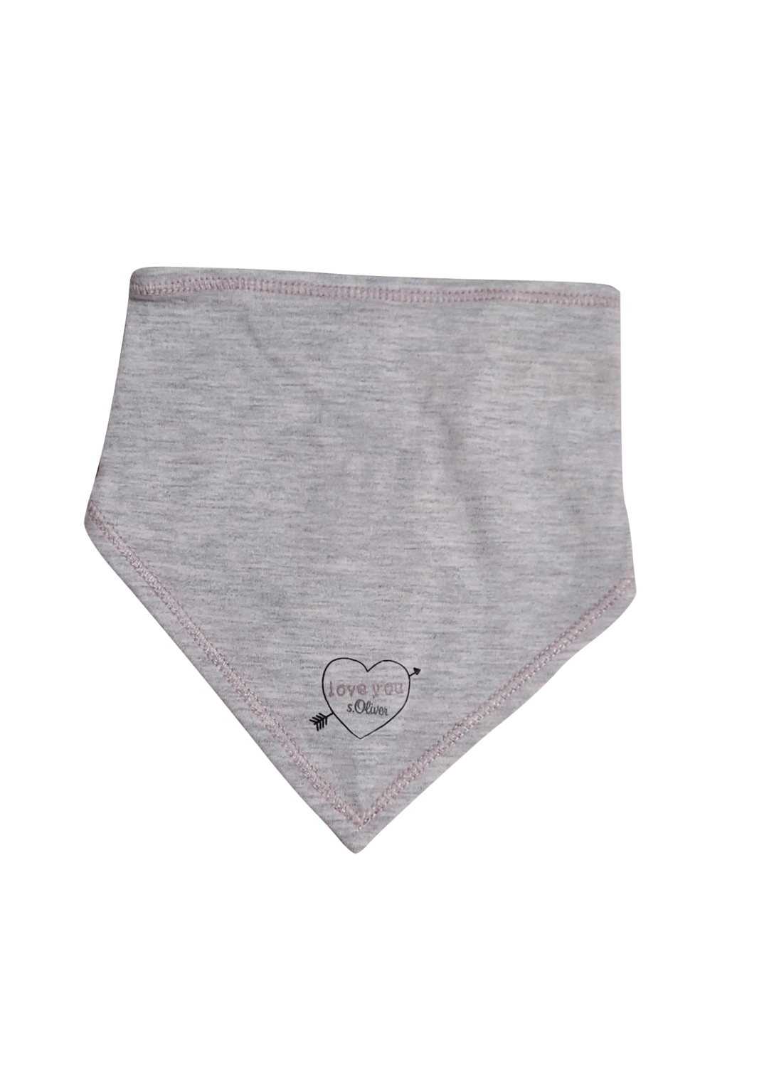 Spuugdoekje &quot;I love you&quot; S-Oliver Grijs/Roos