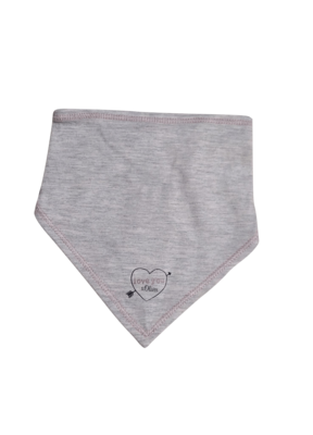 Spuugdoekje &quot;I love you&quot; S-Oliver Grijs/Roos