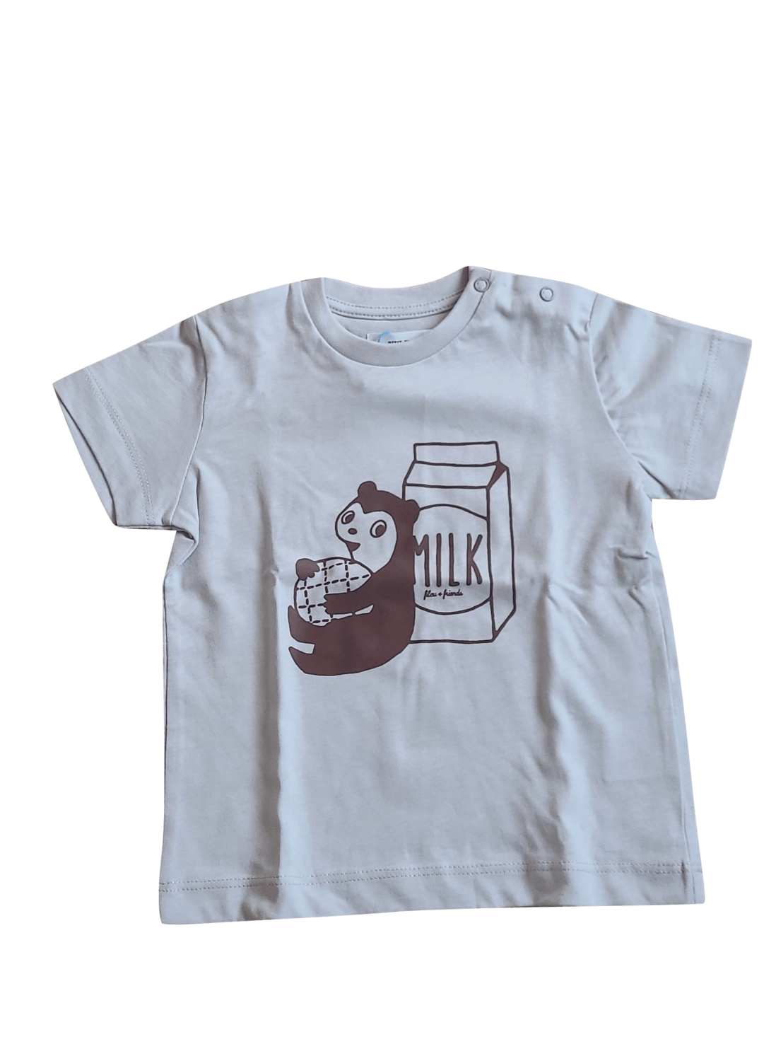 T-shirt &quot;Milk&quot; P&#39;tit Filou Grijs