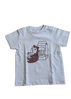 T-shirt &quot;Milk&quot; P&#39;tit Filou Grijs