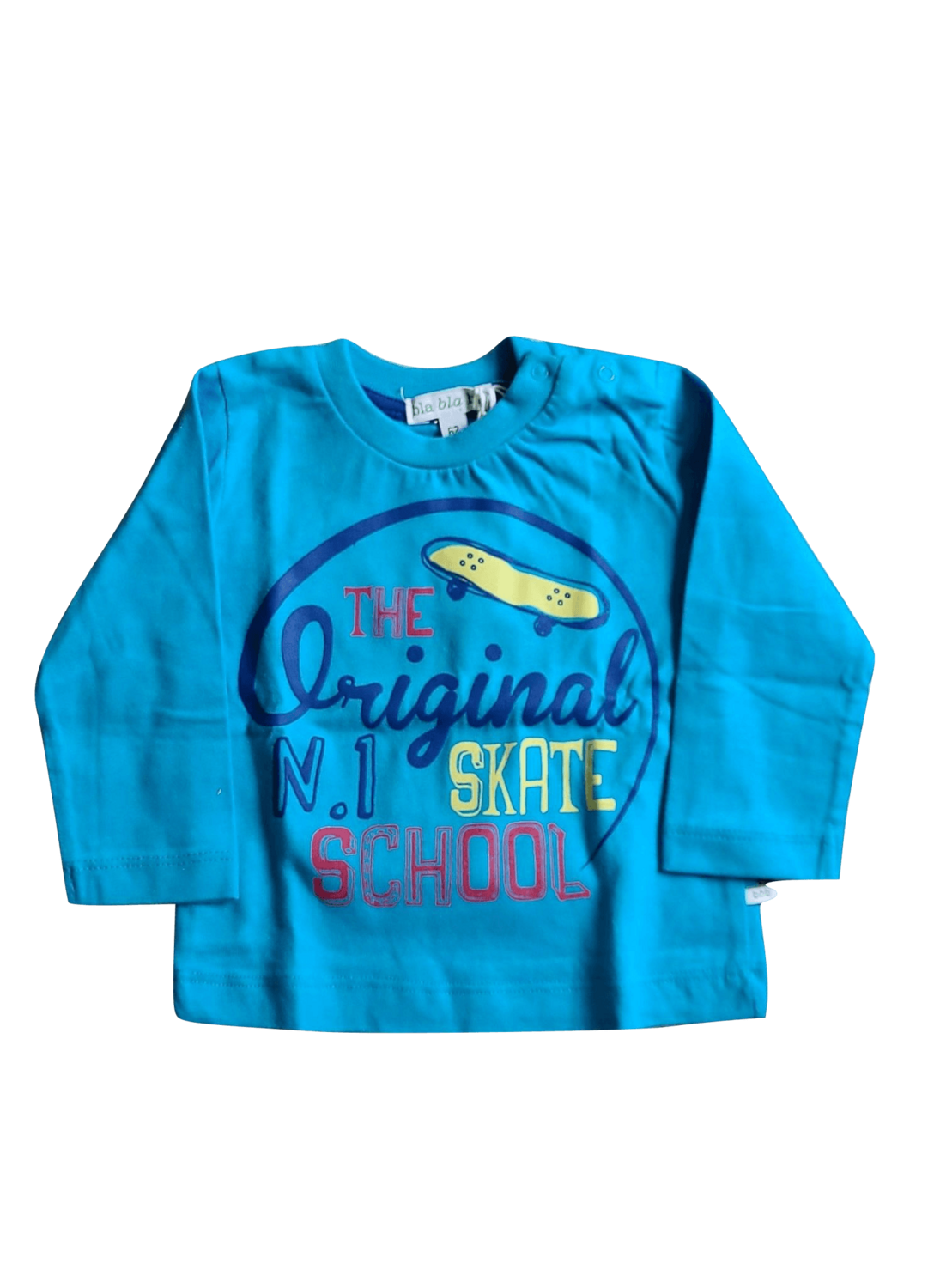 T-shirt L/M &quot;The Original&quot; Bla Bla Bla Blauw