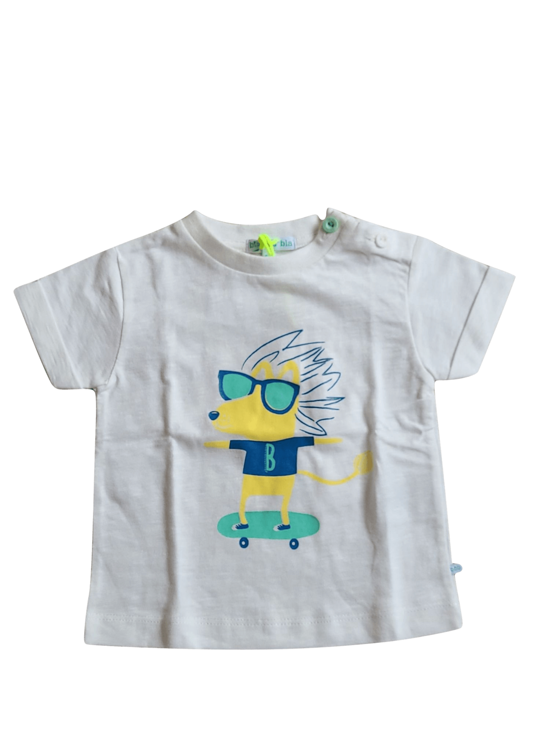 T-shirt &quot;B&quot; Bla Bla Bla Wit
