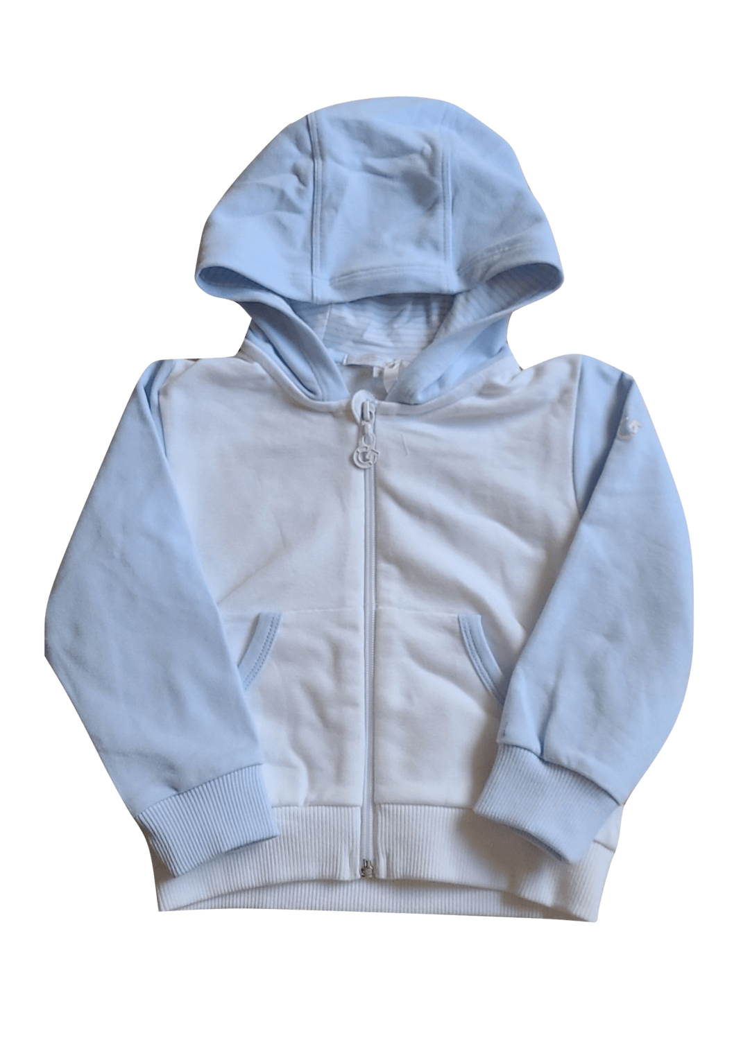 Gilet met kap Gymp Wit/Lichtblauw