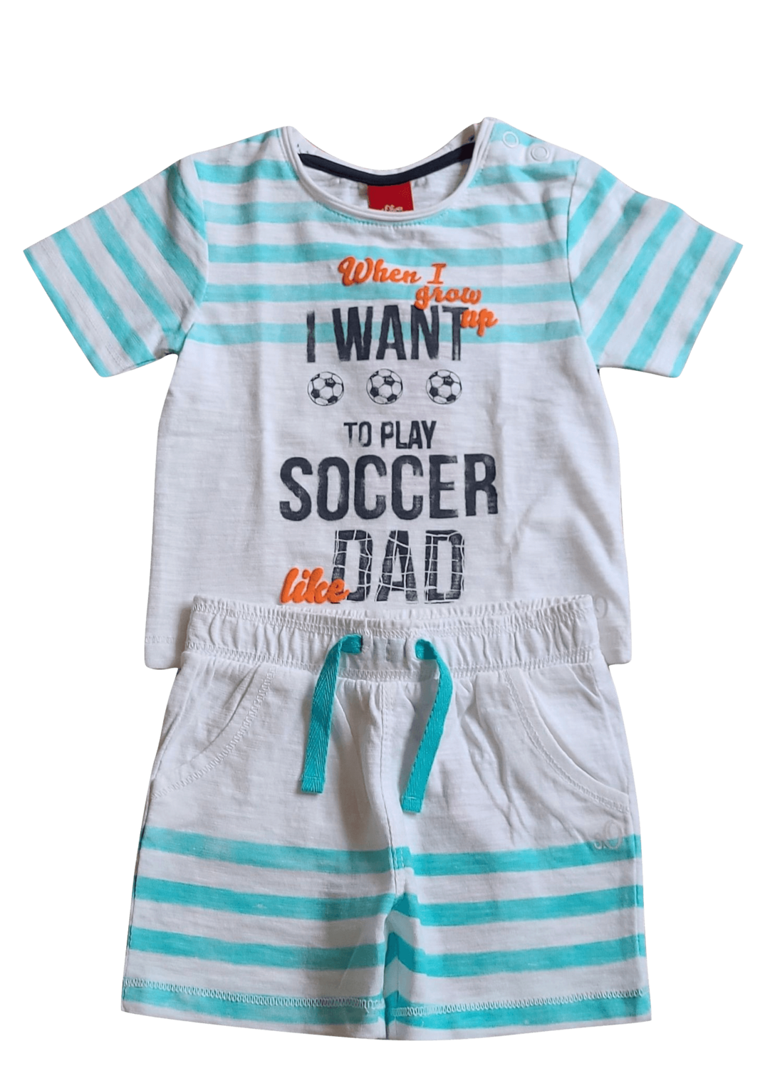 Set T-shirt &quot;I Want &quot; Short S-Oliver Blauw Gestreept