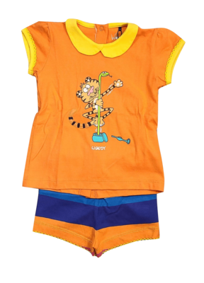 Meisjes Baby Pyjama K/M Short &quot;Tijger&quot; Woody Oranje