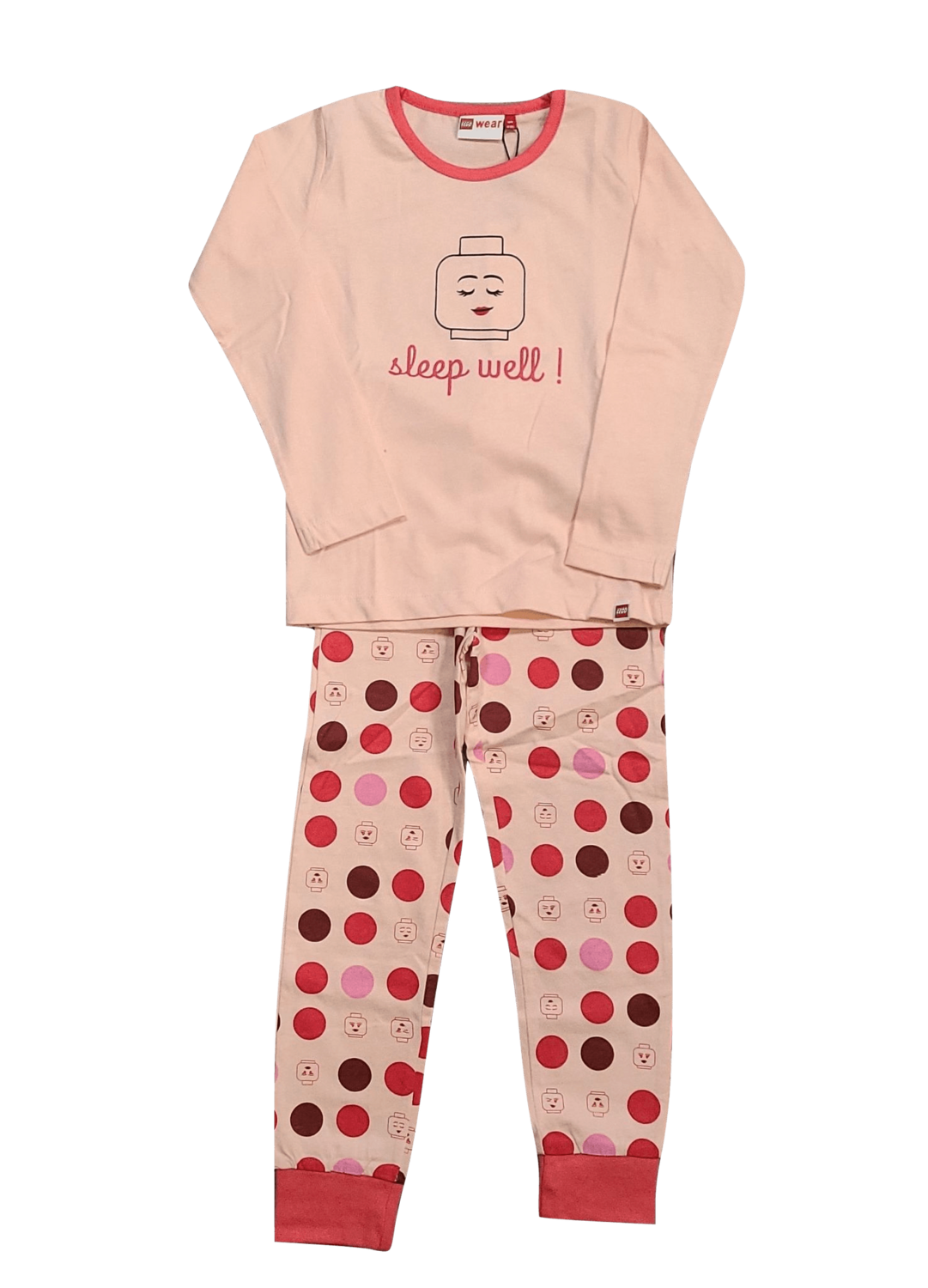 Meisjes Pyjama L/M Lange broek &quot;Sleep well&quot; Lego Zalm