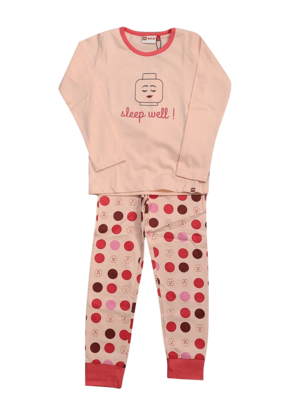 Meisjes Pyjama L/M Lange broek &quot;Sleep well&quot; Lego Zalm