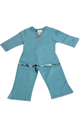 Meisjes Baby Pyjama L/M Lange Broek &quot;Druppel&quot; Koeka Groen