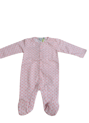 Meisjes Baby Pyjama met voetjes Bla Bla Bla Roze