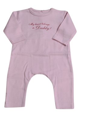 Kruippakje &quot;My heart belongs to Daddy&quot; Roze