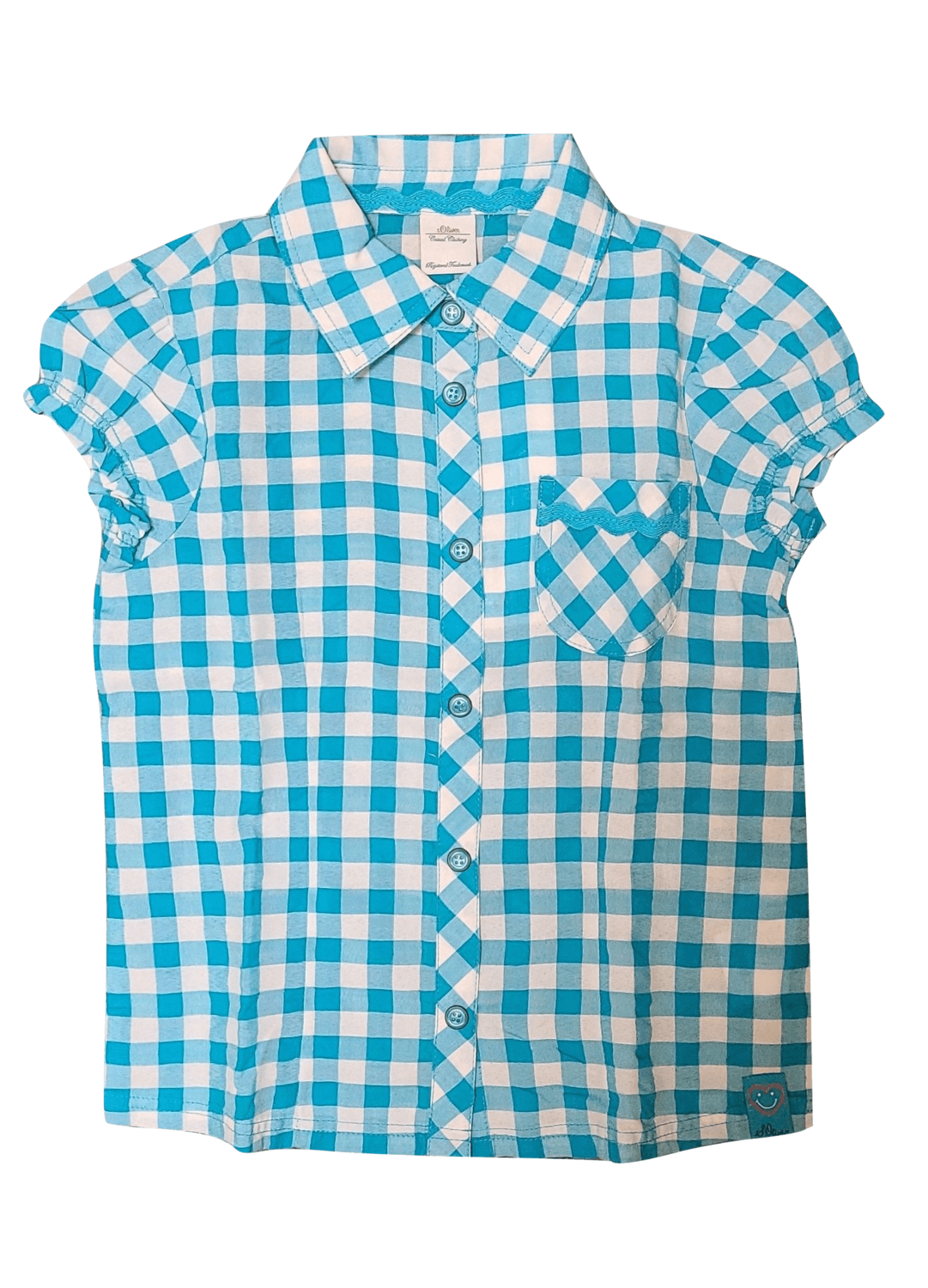 Blouse K/M S-Oliver Blauw Geruit