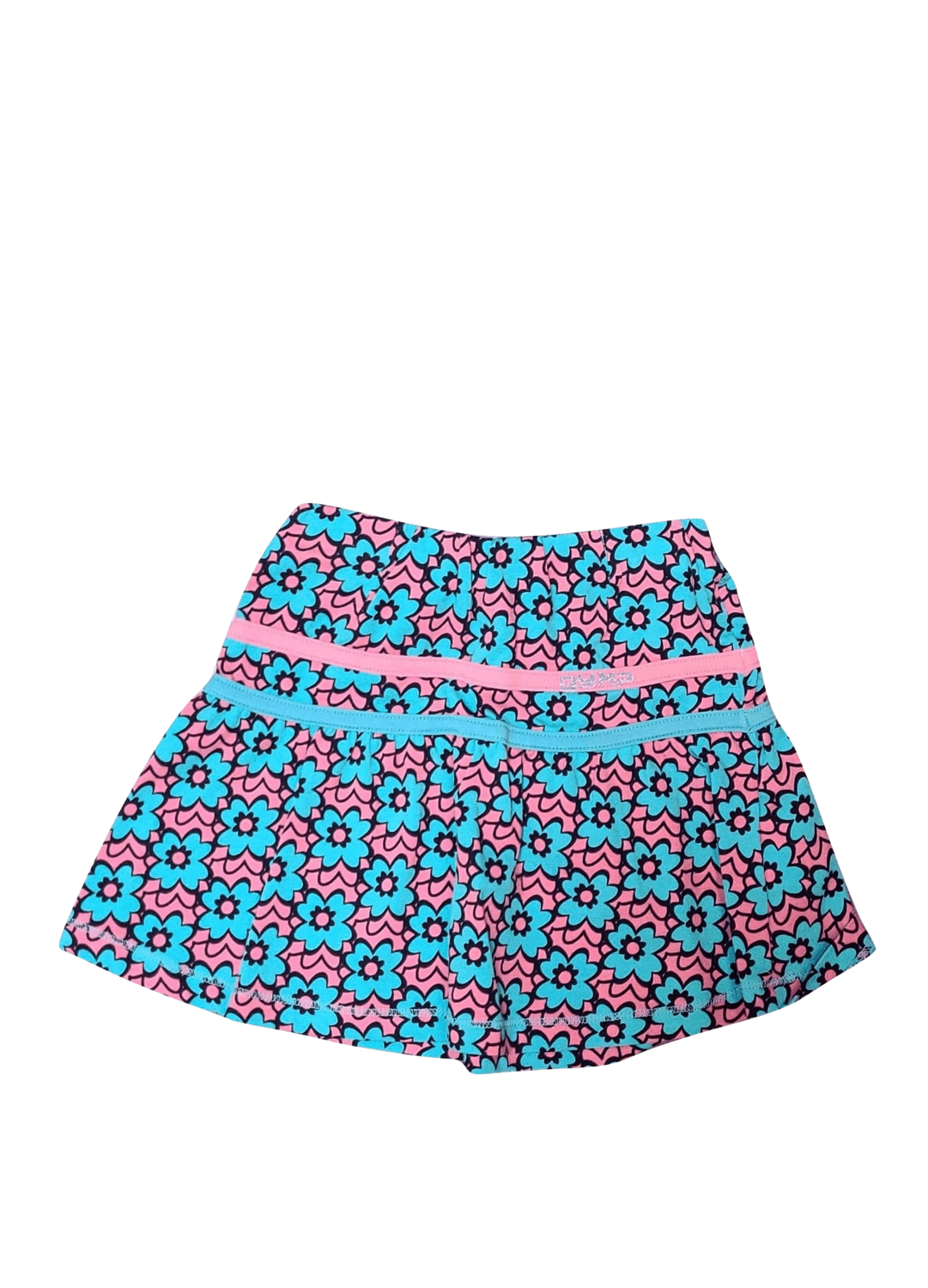 Rok Bloemen Gymp Blauw/Roos
