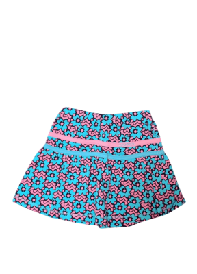 Rok Bloemen Gymp Blauw/Roos