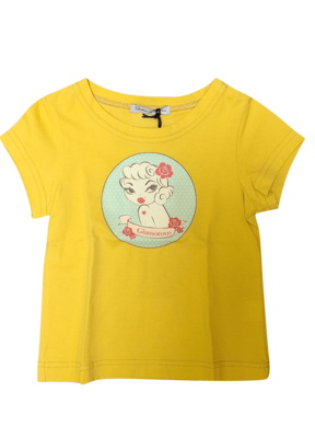 T-shirt &quot;Glamorous&quot; Strass Geel