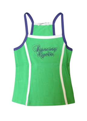 Topje &quot;Dancing Queen&quot; Gymp Groen