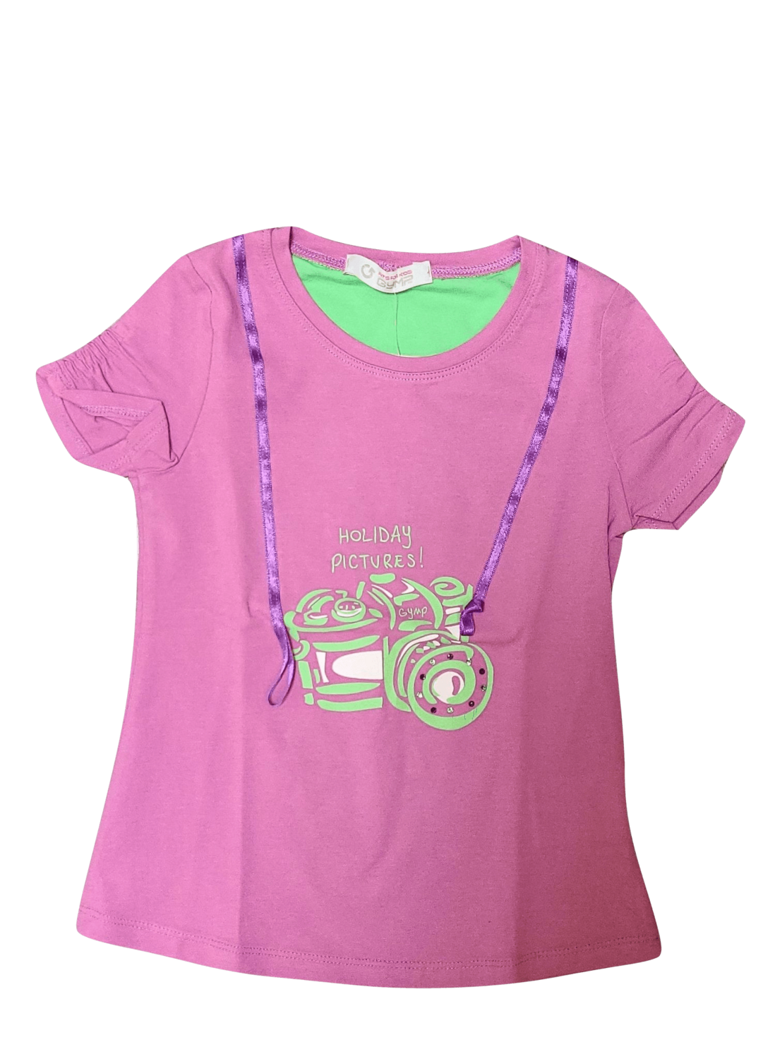 T-shirt &quot;Holiday Pictures&quot; Gymp Cassis