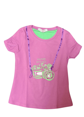 T-shirt &quot;Holiday Pictures&quot; Gymp Cassis