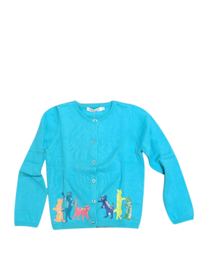 Gilet Tricot &quot;Cats&quot; Filou &amp; Friends Blauw