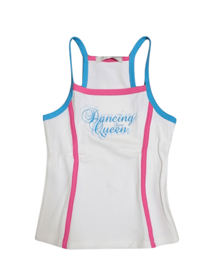 Topje "Dancing Queen" Gymp Wit