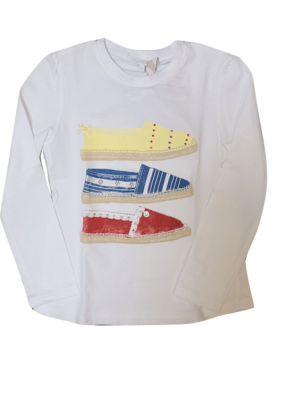 T-shirt L/M "Espadrilles" Gymp Wit