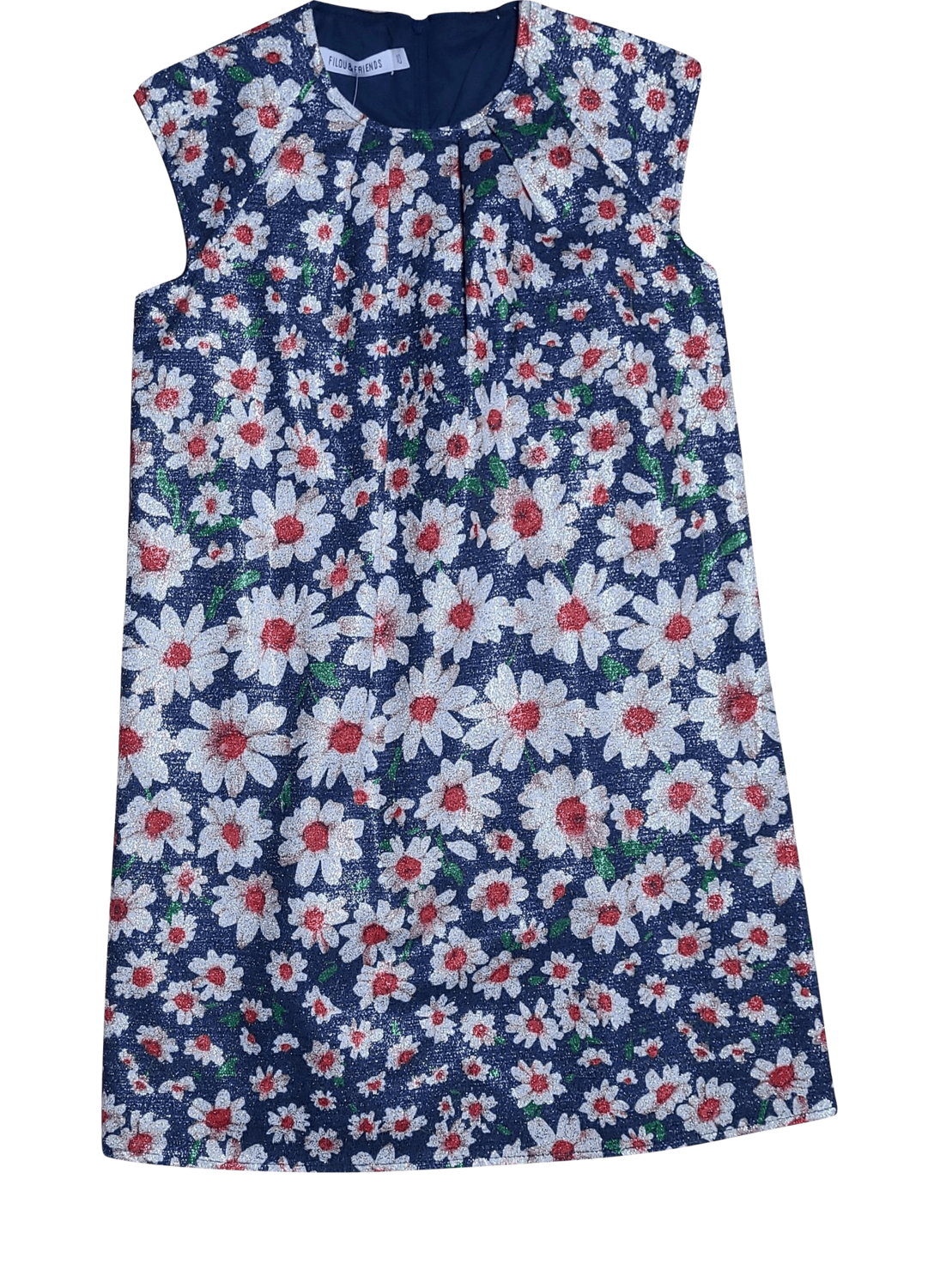 Kleed Bloemen Filou &amp; Friends Blauw/Rood