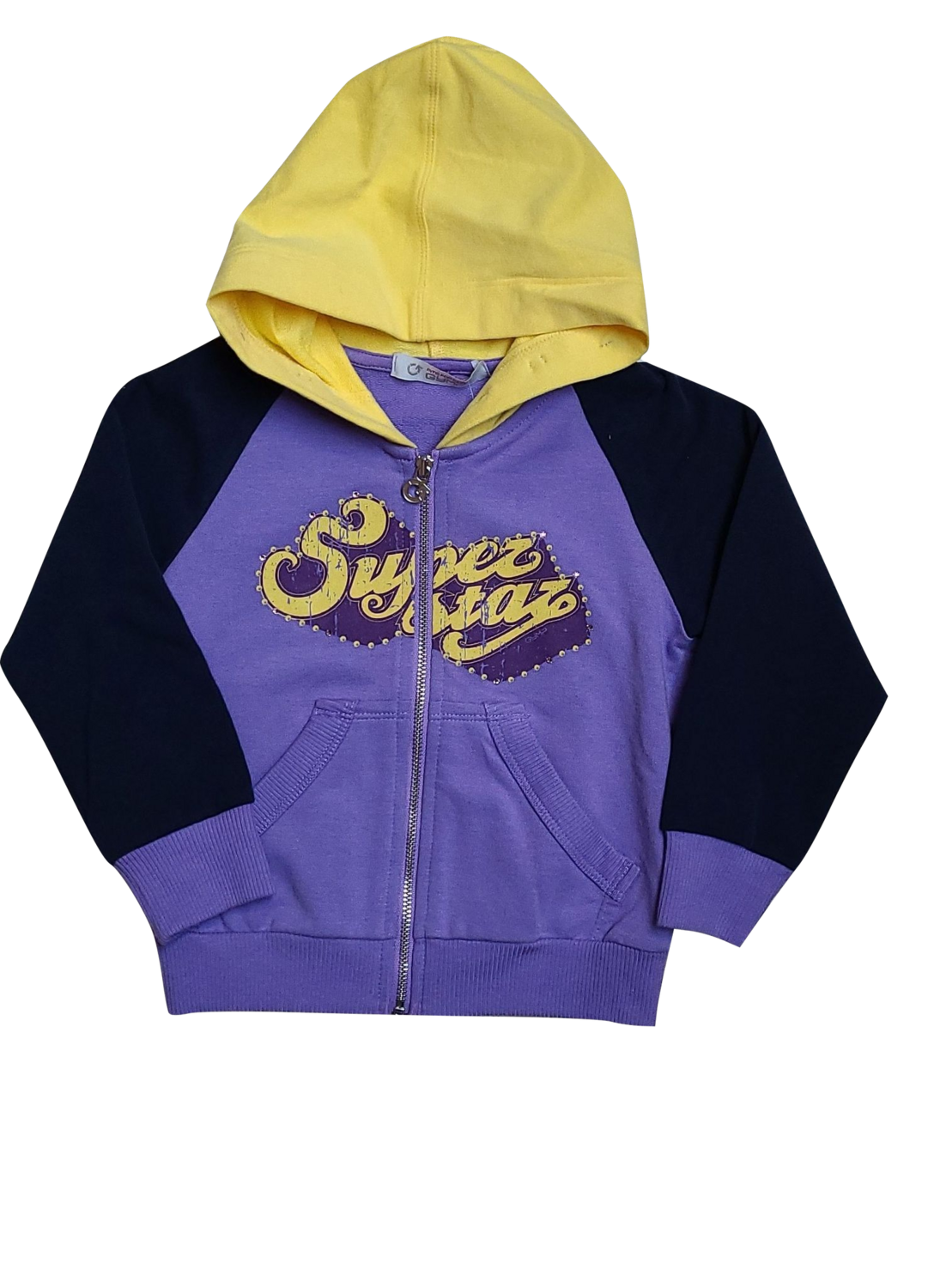 Gilet /Kap &quot;Super Star&quot; Gymp Paars/Geel