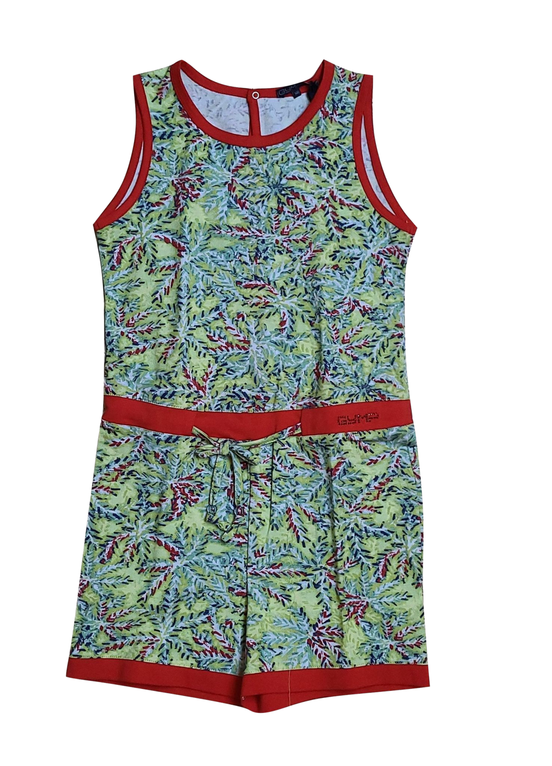 Jumpsuit/Short Gymp Rood/Groen Bedrukt