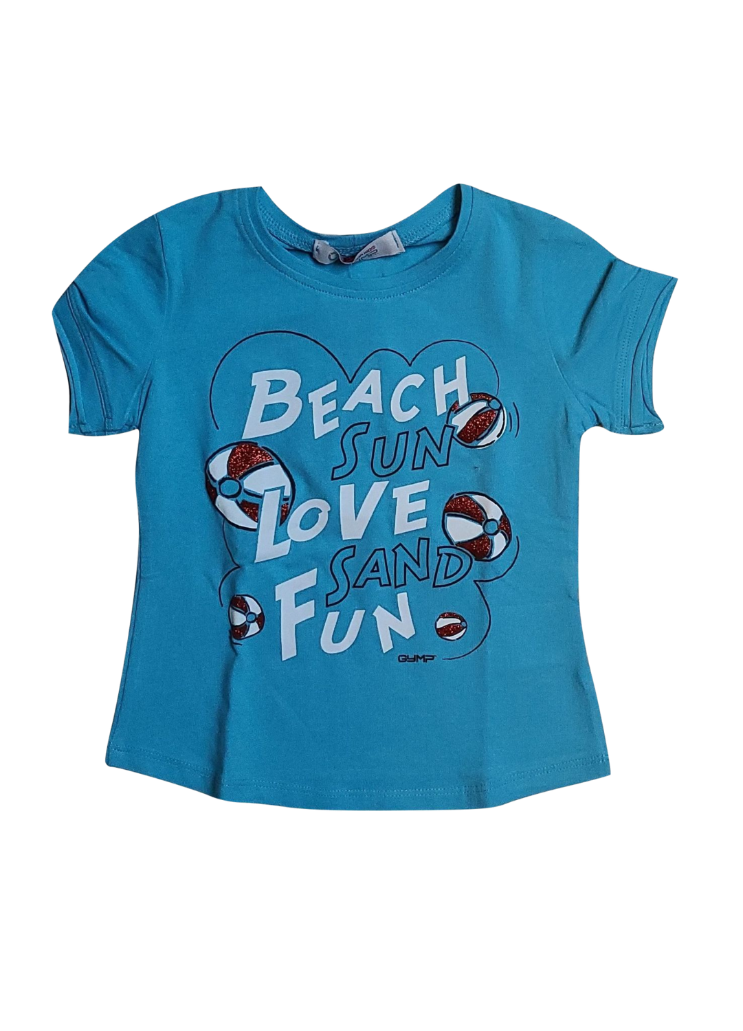 T-shirt &quot;Beach Love Fun&quot; Gymp Blauw