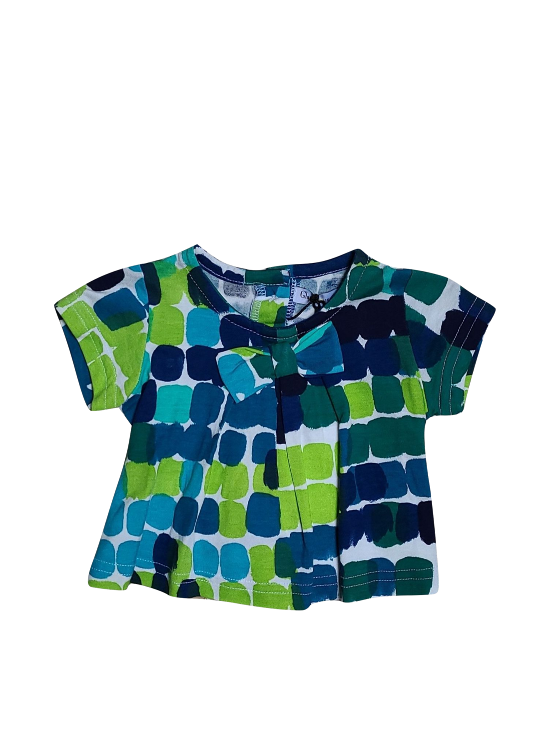 Kleed Strik Strass Groen/Blauw Bedrukt