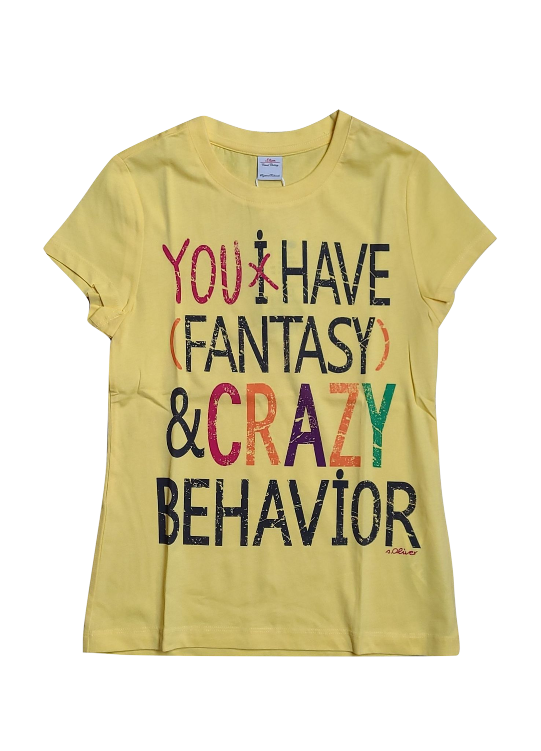 T-shirt &quot;You have fantasy&quot; S-Oliver Geel