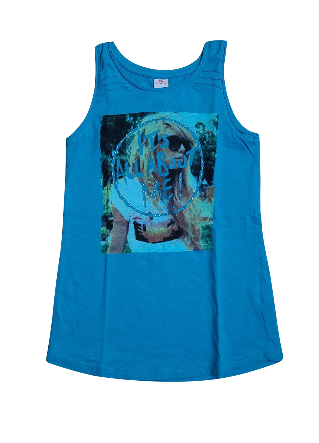 Topje &quot;It&#39;s all about me&quot; S-Oliver Blauw