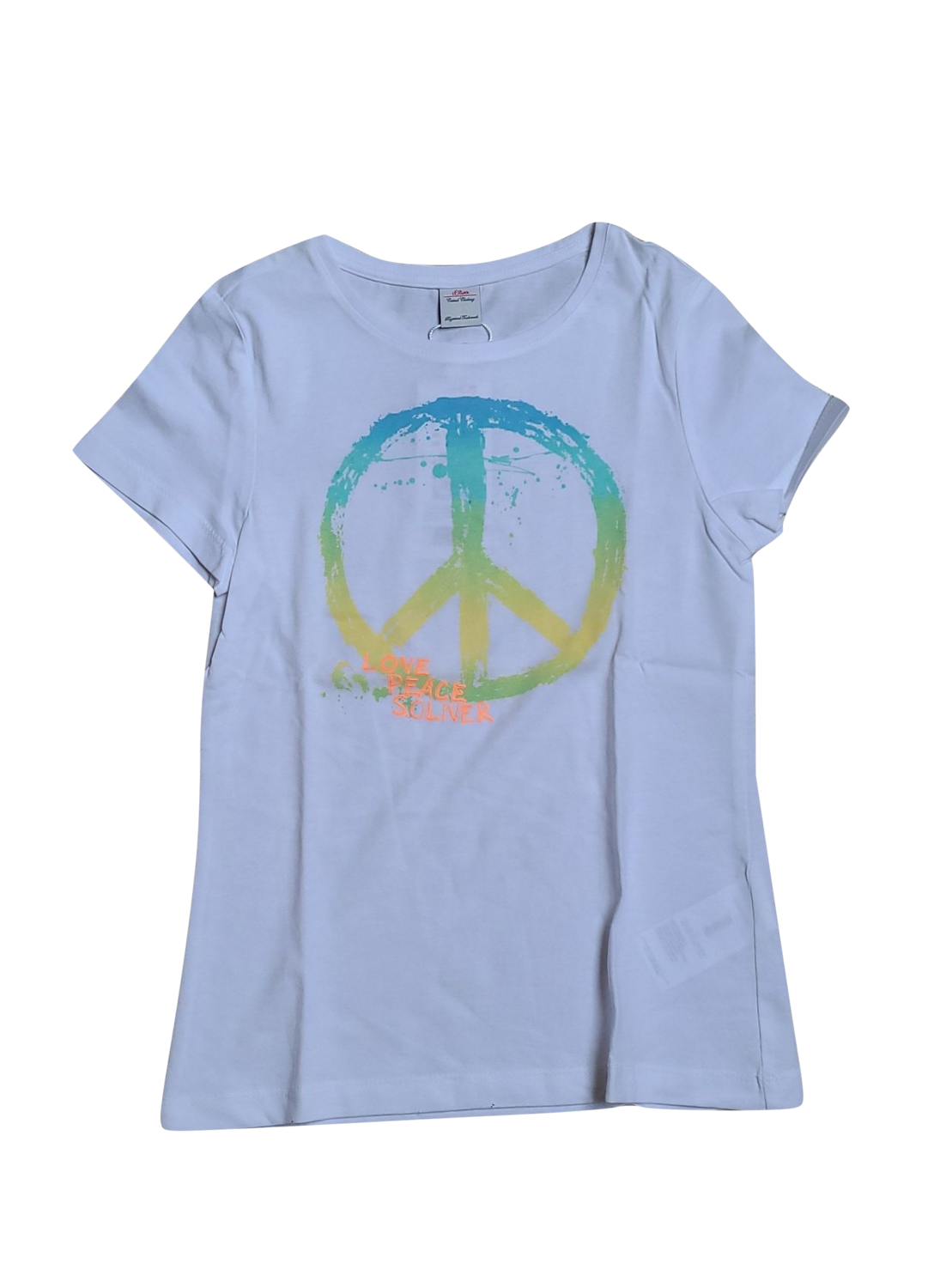 T-shirt 3Love Peace&quot; S-Oliver Wit