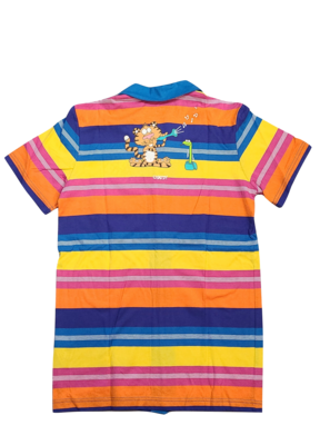 Uniseks Pyjama K/M Short Knopen &quot;Tijger&quot; Woody Multi Gestreept