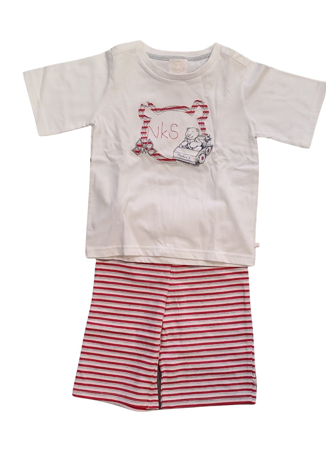 Uniseks Pyjama &quot;NKS&quot; Noukie&#39;s Wit/Rood Gestreept