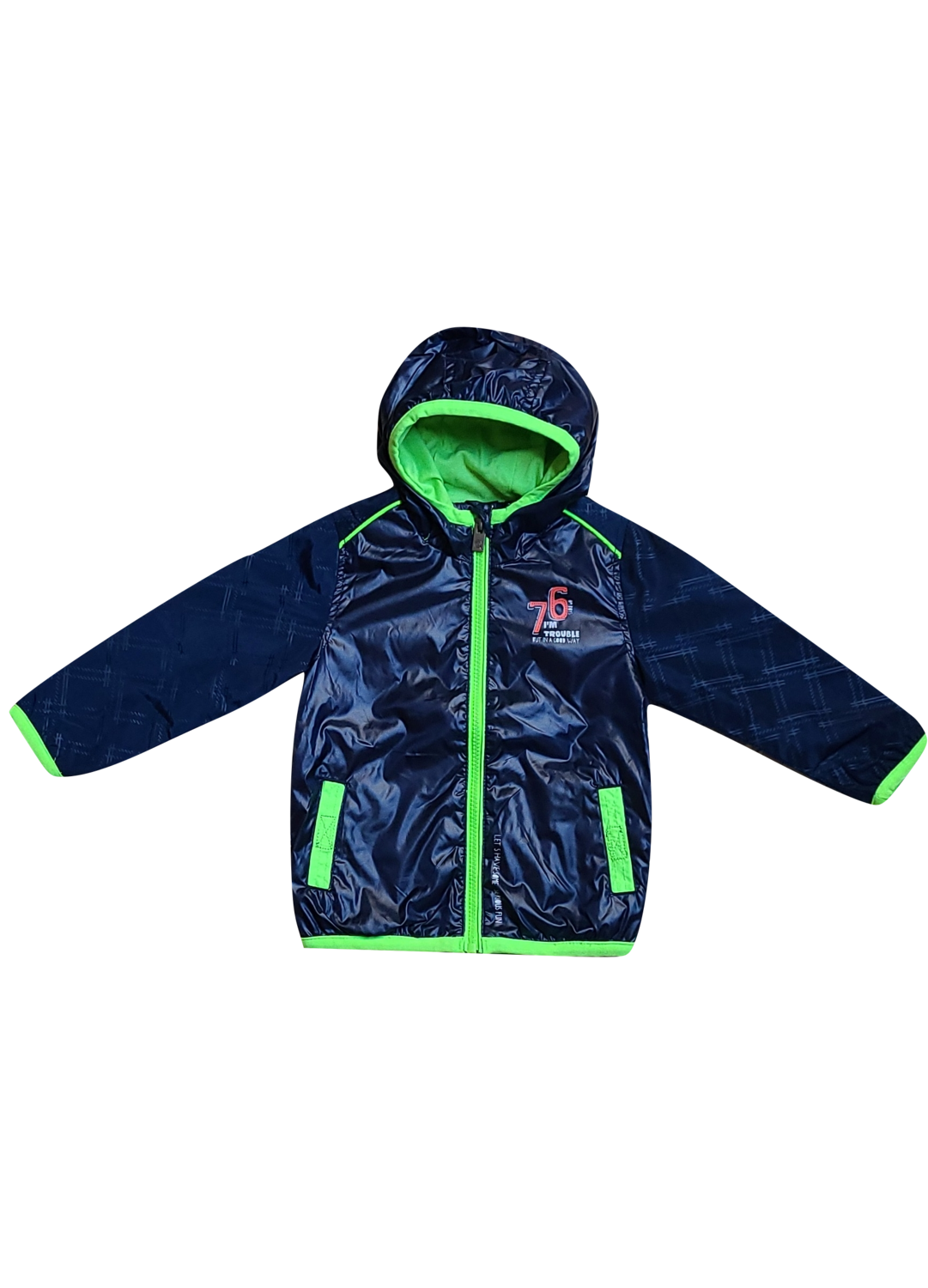 Jas met kap &quot;76&quot; Quapi Blauw