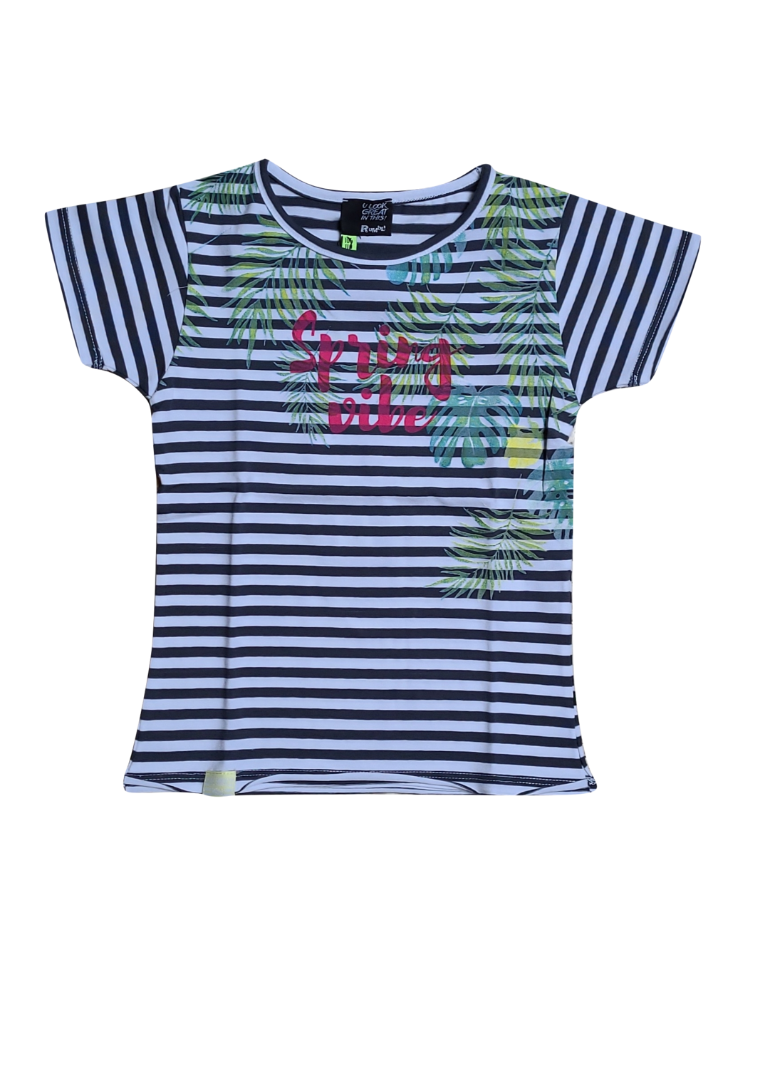 T-shirt &quot;Spring Vibe&quot; Rumbl Marine Gestreept