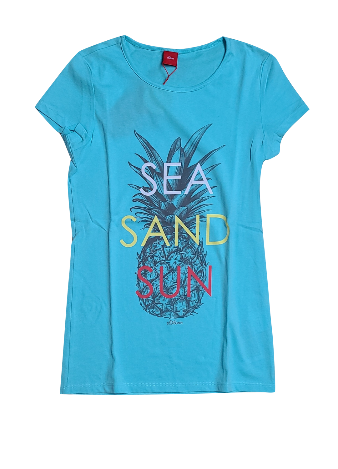 T-shirt &quot;Sea Sand Sun&quot; S-Oliver Lichtblauw