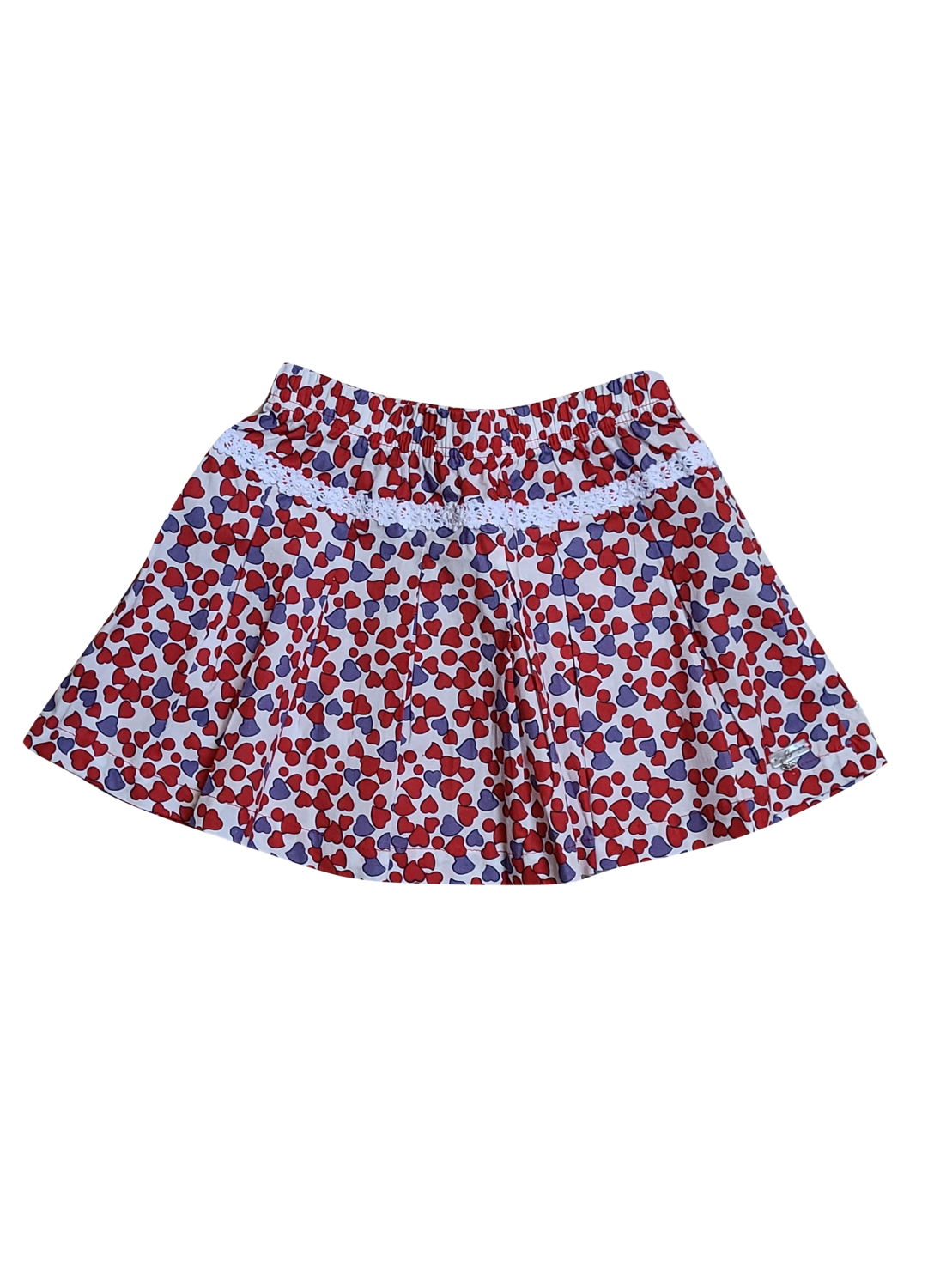 Rok &quot;Hartjes&quot; Gymp Wit/Rood