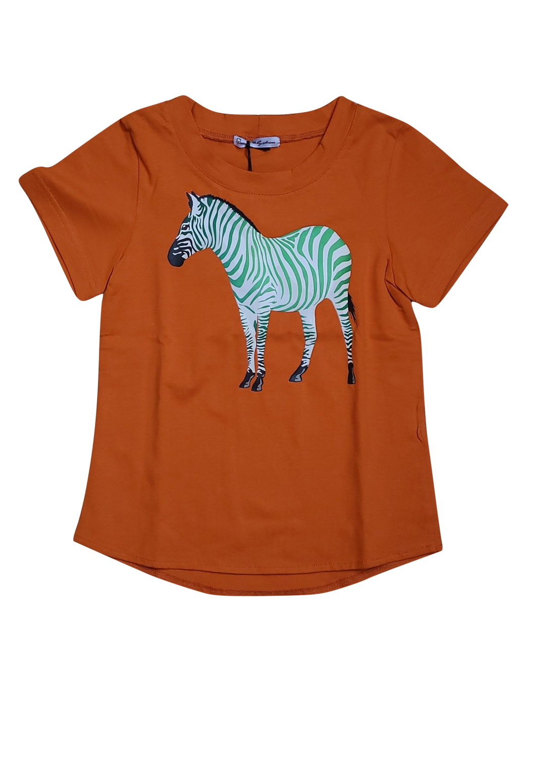 T-shirt &quot;Zebra&quot; Strass Oranje