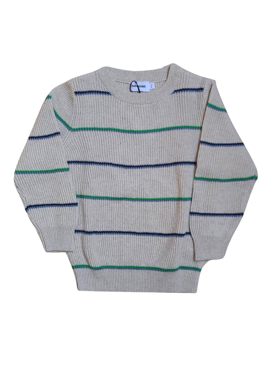 Pull Tricot &quot;Stripes&quot; Filou &amp; Friends Ecru