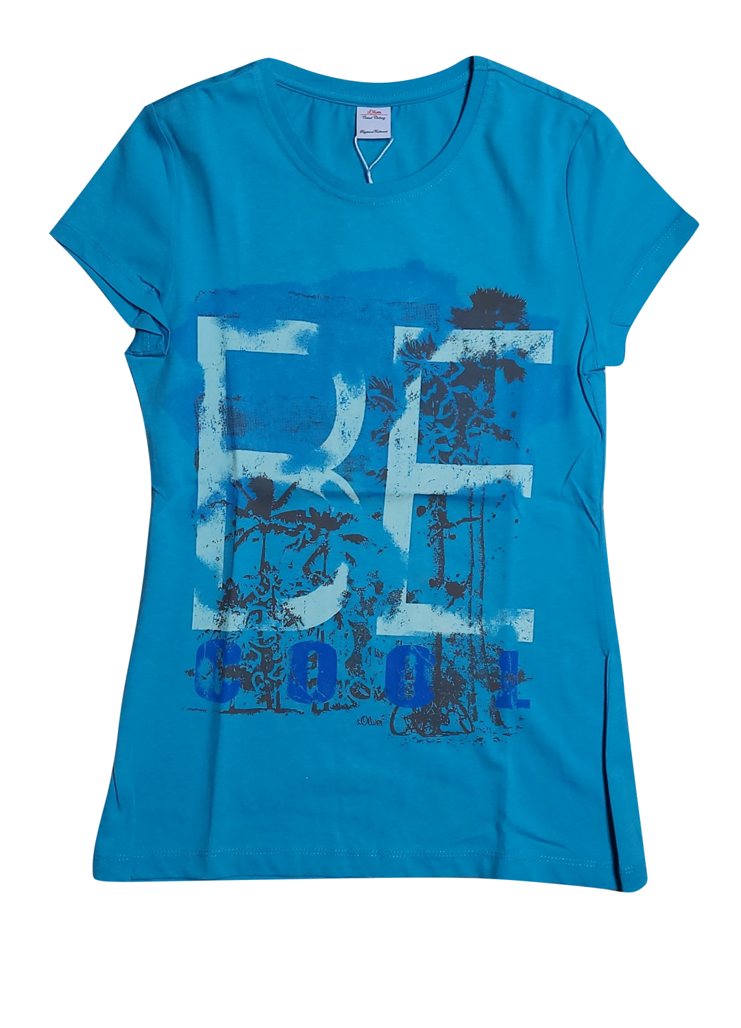 T-shirt &quot;BE&quot; S-Oliver Blauw
