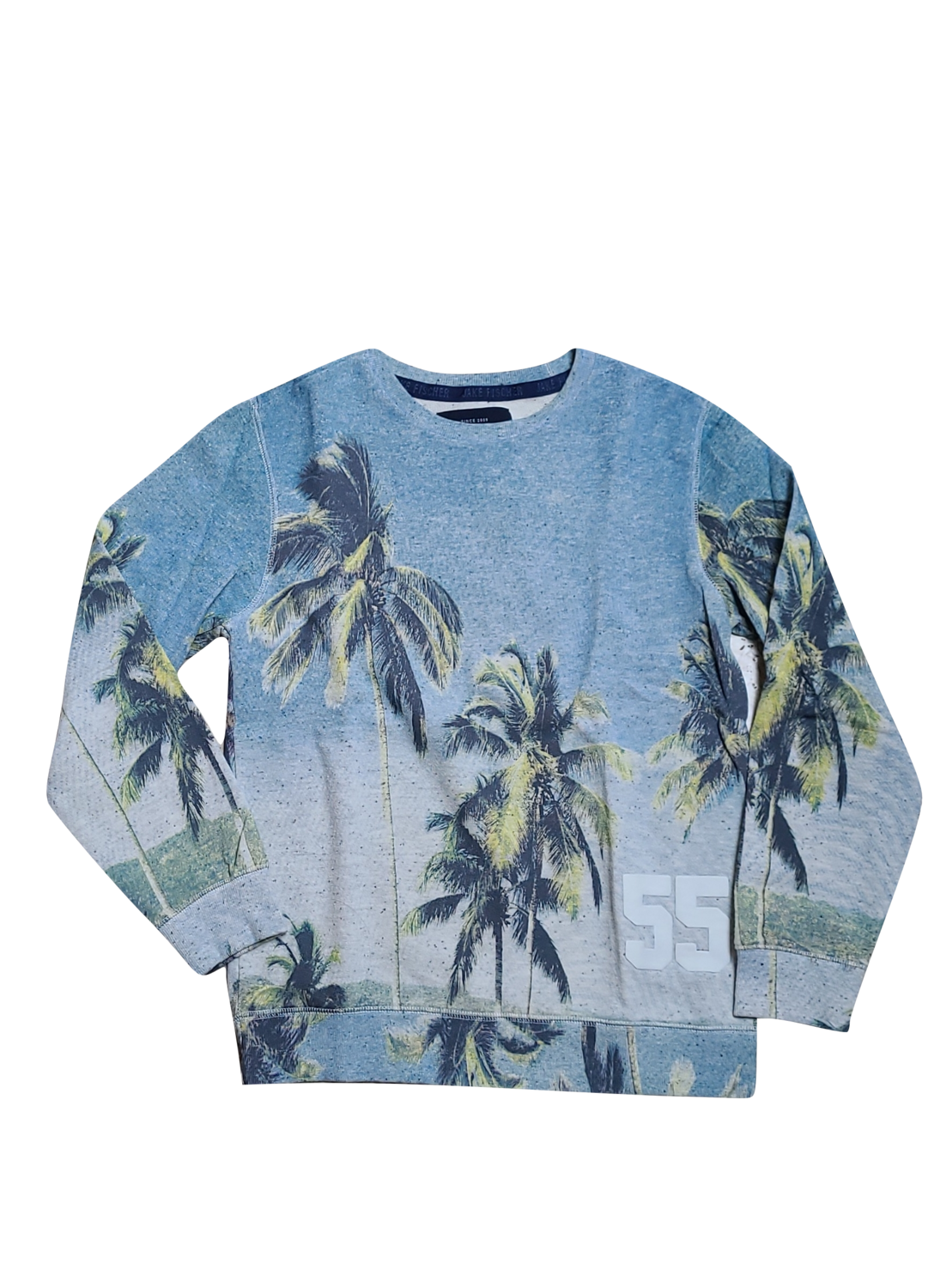 Sweater Palmbomen Jake Fischer Blauw