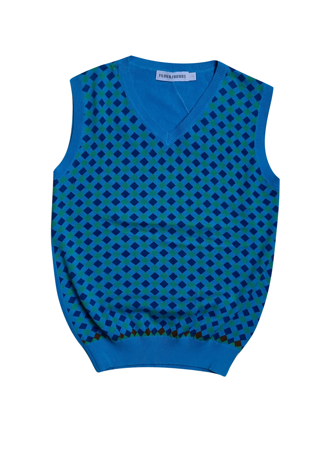 Debardeur Ruitjes Filou &amp; Friends Blauw