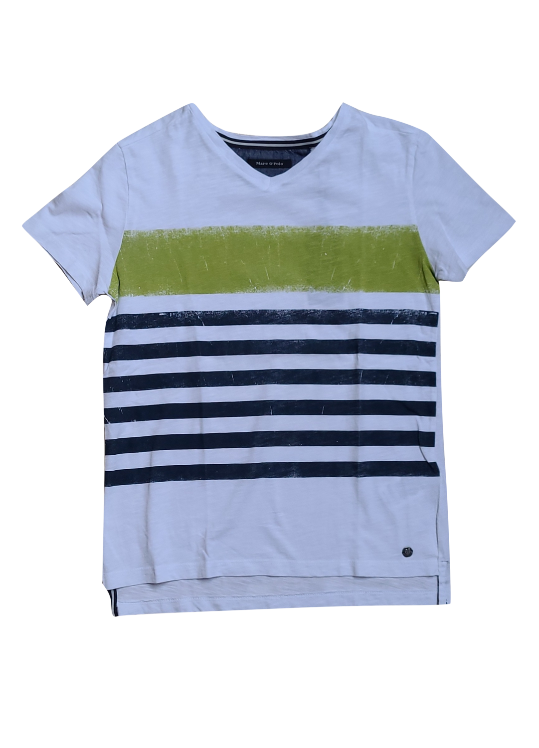 T-shirt Strepen Marc O&#39;Polo Wit